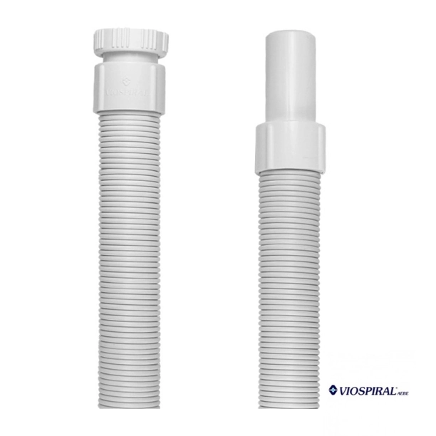 Σιφώνι νιπτήρος Βαρέως τύπου εύκαμπτο λευκό 1 1/4 - Φ32