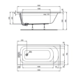 Μπανιέρα Ideal Standard simplicity 150x70