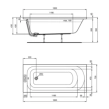 Μπανιέρα Ideal Standard simplicity 160x70