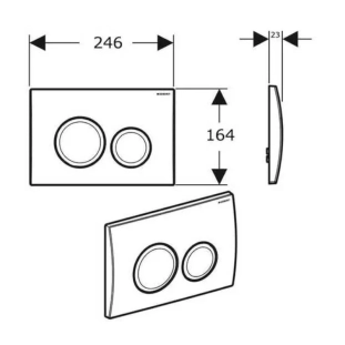 Πλακέτα Geberit Delta 20 χρωμέ 2