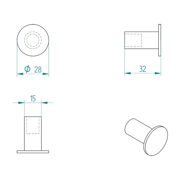 Άγκιστρο Verdi Omicron Μονό Μαύρο Ματ - 3021205