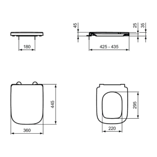 Κάθισμα λεκάνης Ideal Standard iLife με σύστημα soft closing 2