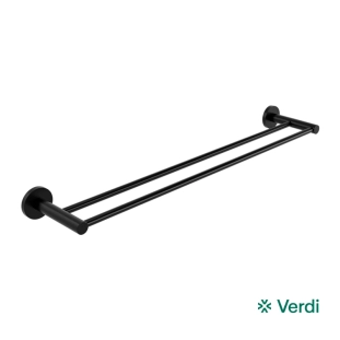 Πετσετοθήκη Verdi Sigma Διπλή Μαύρο Ματ - 3032105