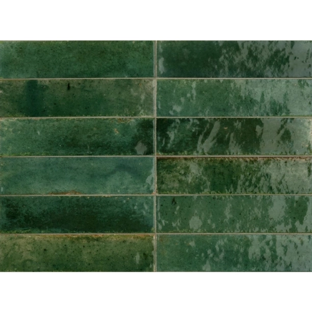 Marazzi lume 6x24 green τουβλάκι γυαλισμένο