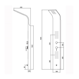 Στήλη υδρομασάζ Elea inox 304 2