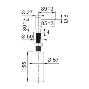 Dispencer σαπουνιού atlas neo PVD antracite 2