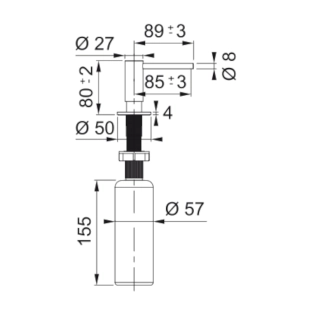 Dispencer σαπουνιού atlas neo PVD copper 2