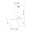 Απορροφητήρας Vertis 905 crystal white επιτοίχια καμινάδα