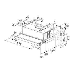 Απορροφητήρας Flex eco white 60cm συρόμενος 2