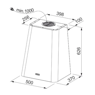 Απορροφητήρας Smart deco dusty green επιτοίχια καμινάδα 2