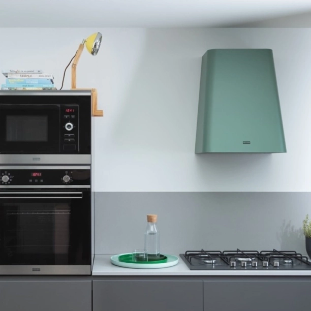 Απορροφητήρας Smart deco dusty green επιτοίχια καμινάδα