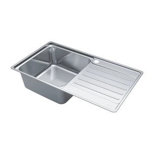 Franke Bell 611 νεροχύτης 86x48cm με ποδιά δεξιά Inox