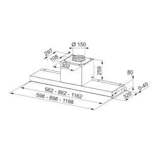 Απορροφήτηρας εντοιχιζόμενος Style pro 908 inox 2