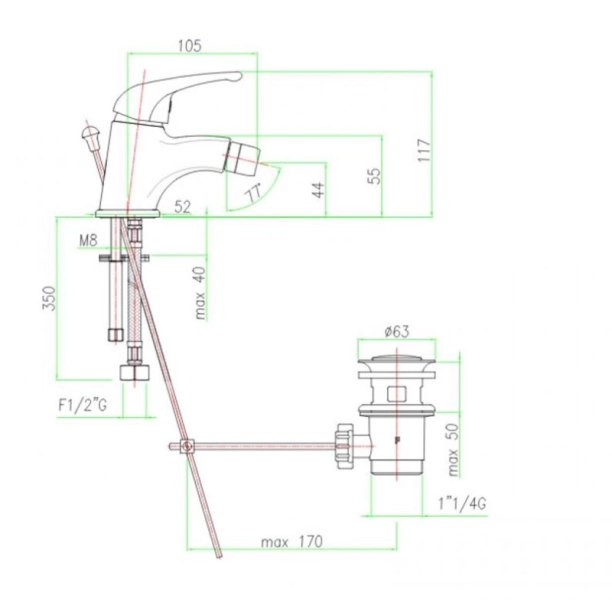 Μπαταρία μπιντέ altura χρωμέ