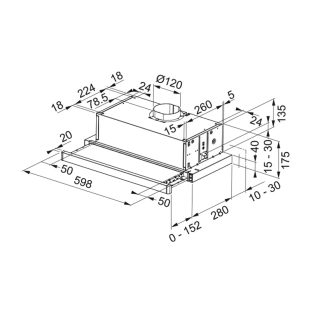 Απορροφητήρας Flex eco black 60cm συρόμενος 2