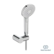 Ideal Standard Idealrain EVO Round B2618AA Τηλέφωνo Ντους 3 ροών με Σπιράλ και Στήριγμα, Χρωμέ