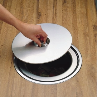 Κάδος απορριμμάτων ένθετος πάγκου στρογγυλός 30,6cm