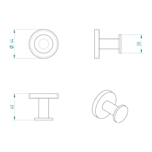 Άγκιστρο Verdi Omicron Μονό Χρωμέ - 3020222 2