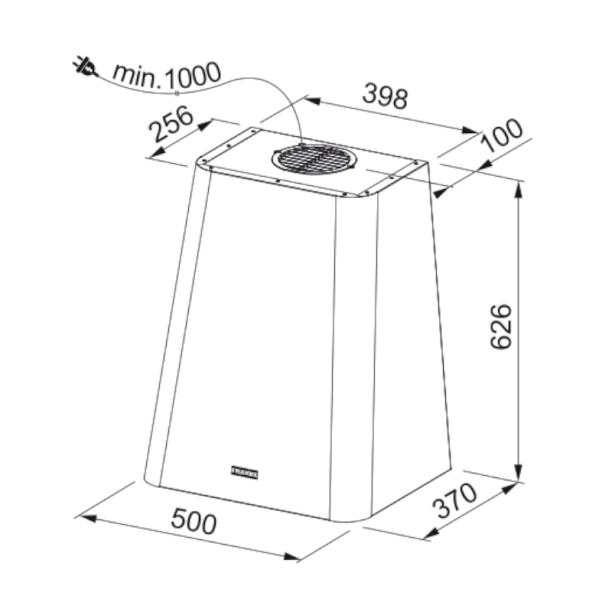 Απορροφητήρας Smart deco light grey επιτοίχια καμινάδα