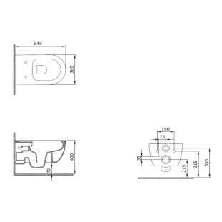 Λεκάνη κρεμαστή V Tondo Rimless Μαύρη ματ με κάθισμα slim soft closing 2