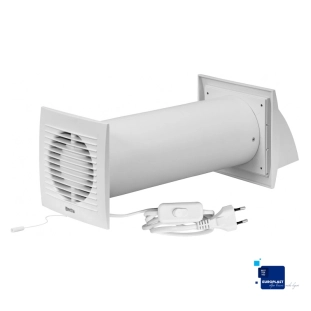 Εναλλάκτης θερμότητα αέρα με καλώδιο/φις και διακόπτη EER100WP