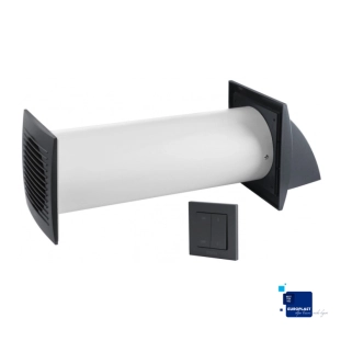 Εναλλάκτης θερμότητας αέρα με διακόπτη τοίχου ανθρακί EER100SA