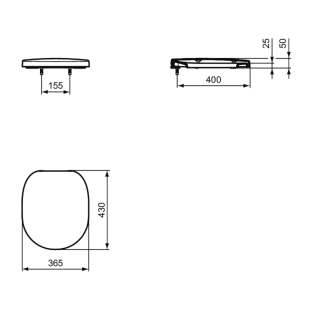 Κάθισμα λεκάνης Ideal standard Connect απλό 2
