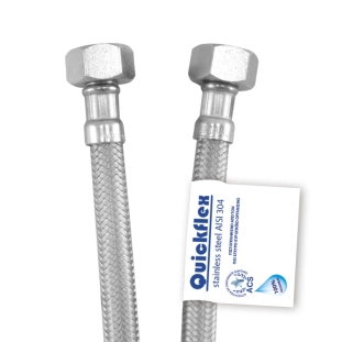 Σπιράλ Συνδέσεως Inox 35cm Θηλυκό/Θηλυκό 1/2x1/2