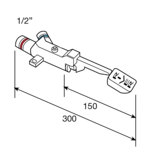 Ποδοβαλβίδα Δαπέδου Κρύο/Ζεστό 1 Πεντάλ River R510283 2