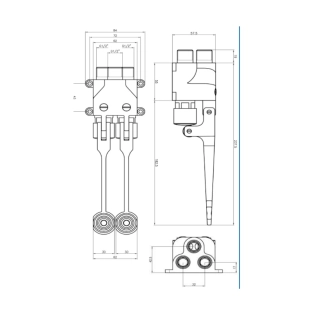 Ποδοβαλβίδα Τοίχου/Δαπέδου Κρύο/Ζεστό 2 Πεντάλ MCM 9010 2