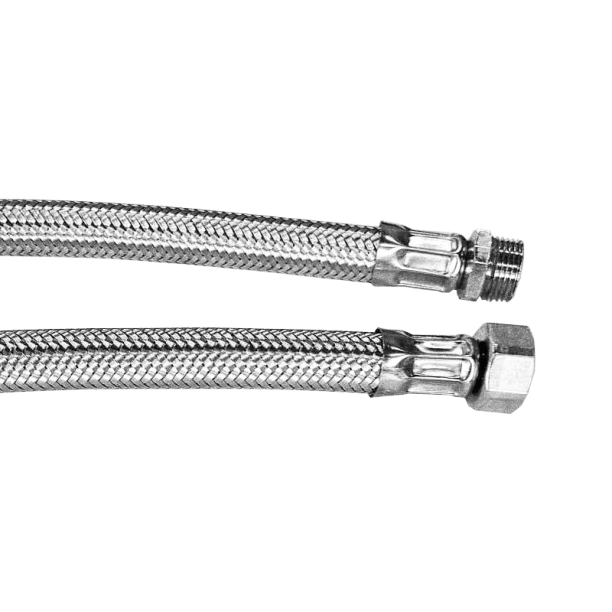 Σπιράλ Συνδέσεως Inox 10cm Αρσενικό/Θηλυκό 3/8x3/8