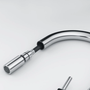 Μπαταρία νεροχύτη Lina καμπύλη με αποσπώμενο ντους χρωμέ