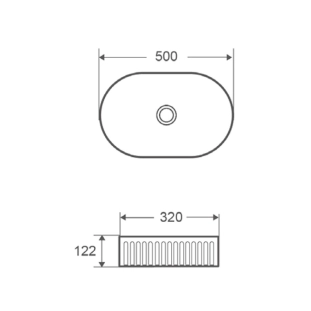 Karag LT2285 νιπτήρας οβάλ 50x32 2
