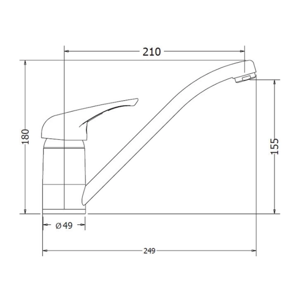 Μπαταρία Κουζίνας Modea Elit 00-2030, χρωμέ