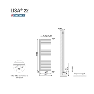 ΣΩΜΑ ΛΟΥΤΡΟΥ CORDIVARI LISA22 400X1200 351KCAL/H 2