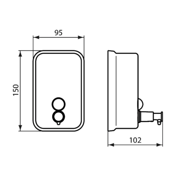 Ντισπένσερ επίτοιχο ανοιξείδωτο 500ml Iom Ideal Standard