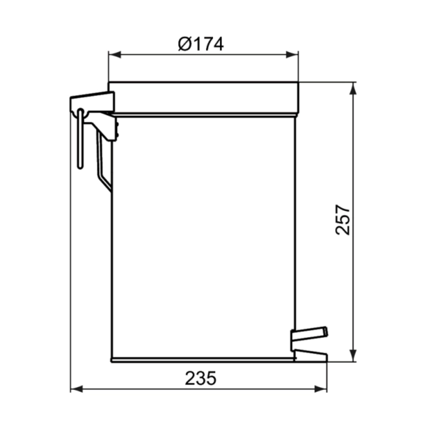 Χαρτοδοχείο ΙΟΜ 3 λίτρων Ideal Standard ανοξείδωτο