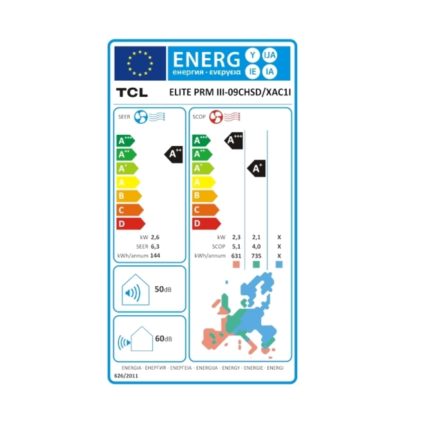TCL ELITE PREMIUM III Κλιματιστικό Inverter 9000 BTU A++/A+++ WiFi/Ιονιστή
