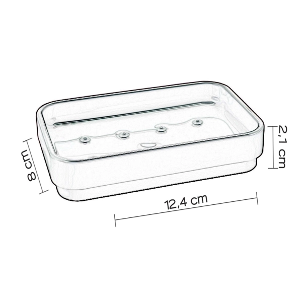 Σαπουνοθήκη Gedy Seventy Γκρι - 631108