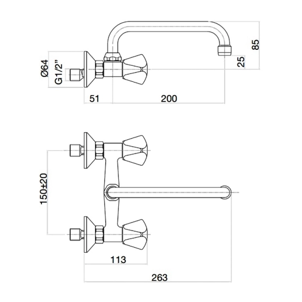 Μπαταρία Κουζίνας Fiore Classic Line 24CR0216, χρωμέ