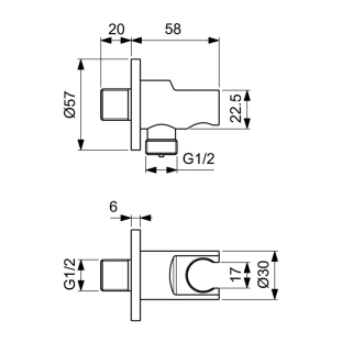 Ideal Standard IdealRain BC807XG Παροχή Ντους με Στήριγμα Τηλεφώνου, Silk Black 2