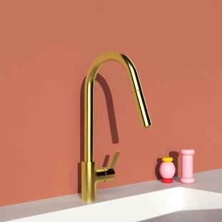 Μπαταρία Κουζίνας Ideal Standard Gusto Brushed Gold BD416A2