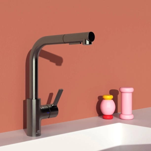 Μπαταρία Κουζίνας Ideal Standard Gusto Magnetic Grey BD420A5