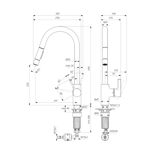 Μπαταρία Κουζίνας Ideal Standard Gusto Silver Storm BD416GN 2