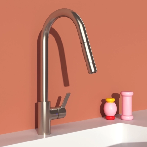 Μπαταρία Κουζίνας Ideal Standard Gusto Silver Storm BD416GN