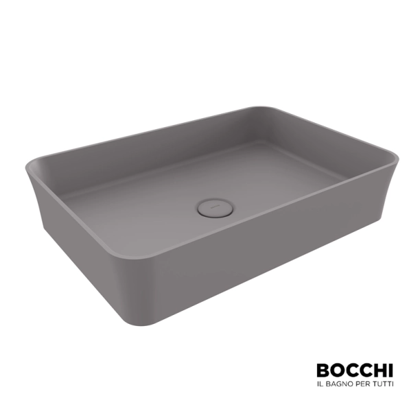 Νιπτήρας επιτραπέζιος παραλληλόγραμμος Sotille 56x38 Grey mat