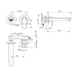 Ideal Standard Connect Air A7029AA Εξωτερικά Μέρη Εντοιχιζόμενης Μπαταρίας Νιπτήρος, χρωμέ