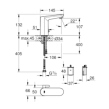 Grohe Eurosmart Cosmopolitan E 36327002 Μπαταρία Νιπτήρος με Φωτοκύτταρο, Χρωμέ