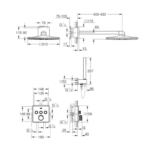 Grohe Grohtherm Smartcontrol 34706000 Πλήρες Σύστημα Ντους 2