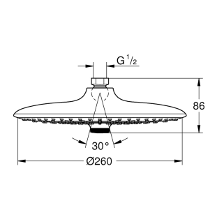 Grohe Euphoria 26456000 Κεφαλή Ντους 26cm 2